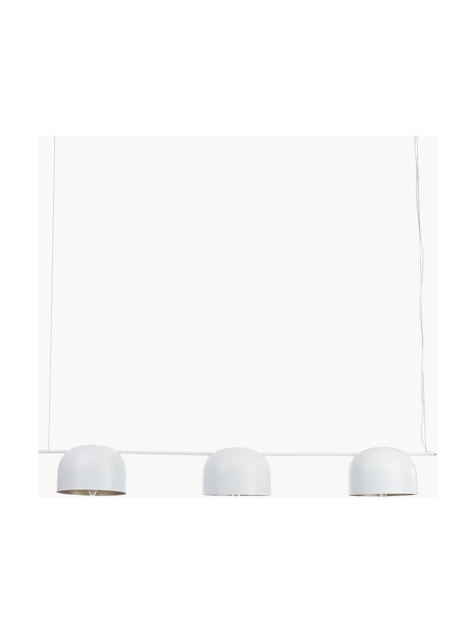 Lámpara de techo grande Joel, Pantalla: metal con pintura en polv, Estructura: metal con pintura en polv, Anclaje: metal con pintura en polv, Cable: tela, Blanco, An 127 x Al 15 cm