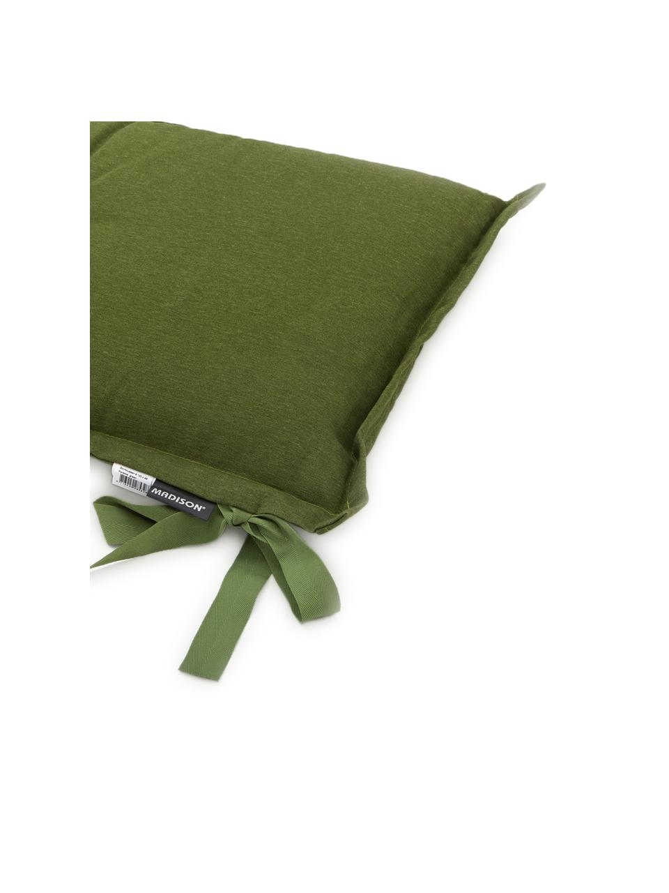 Cuscino sedia lungo in tinta unita Panama, Rivestimento: 50% cotone, 45% poliester, Verde, Larg. 48 x Lung. 120 cm