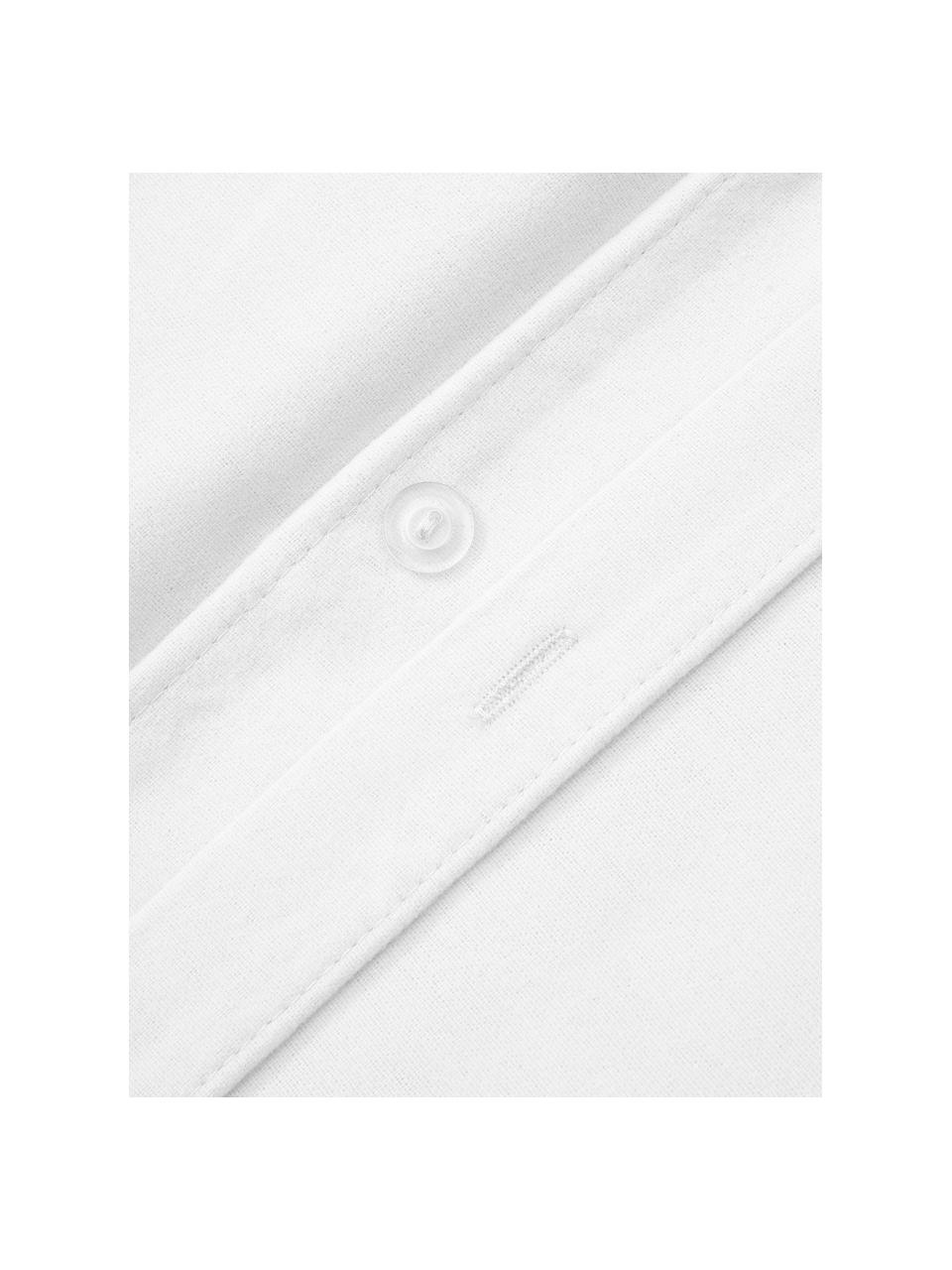 Taie d'oreiller en flanelle Biba, Blanc, larg. 50 x long. 70 cm