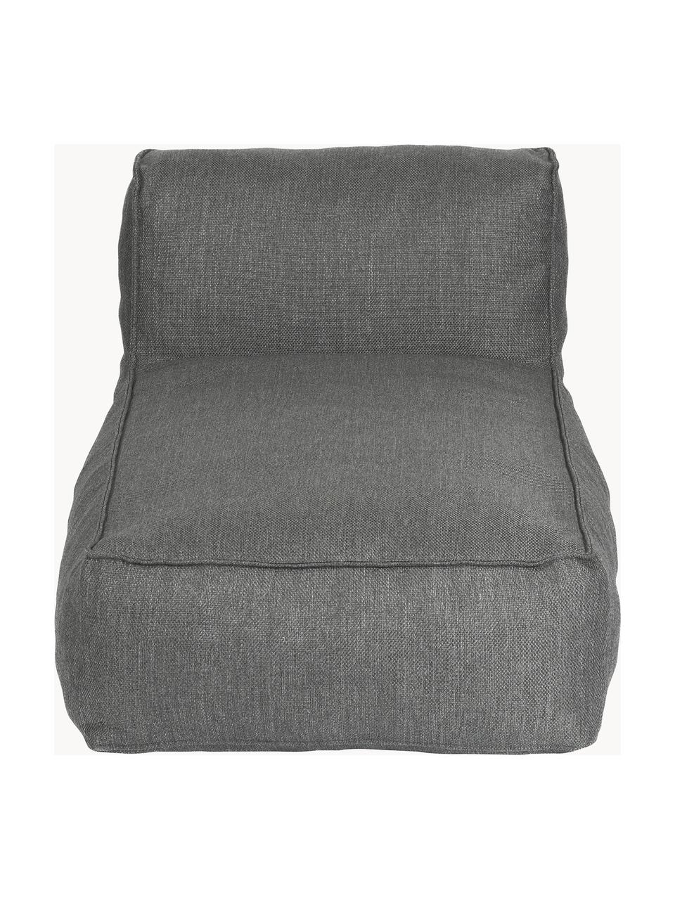 Chaise longue d'extérieur Grow, Tissu gris foncé, larg. 75 x prof. 145 cm