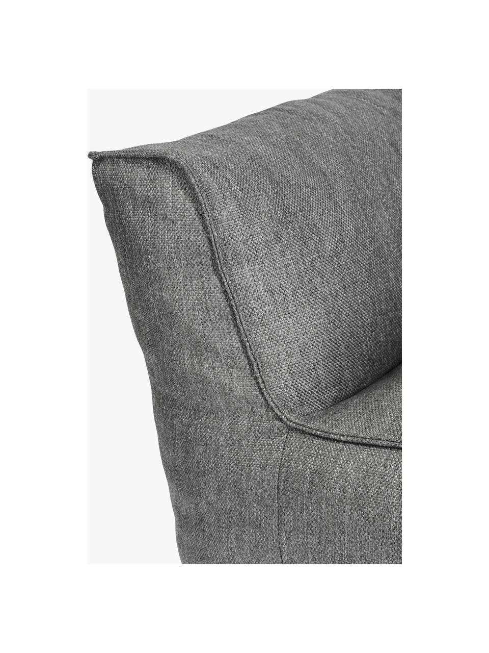 Chaise longue d'extérieur Grow, Tissu gris foncé, larg. 75 x prof. 145 cm