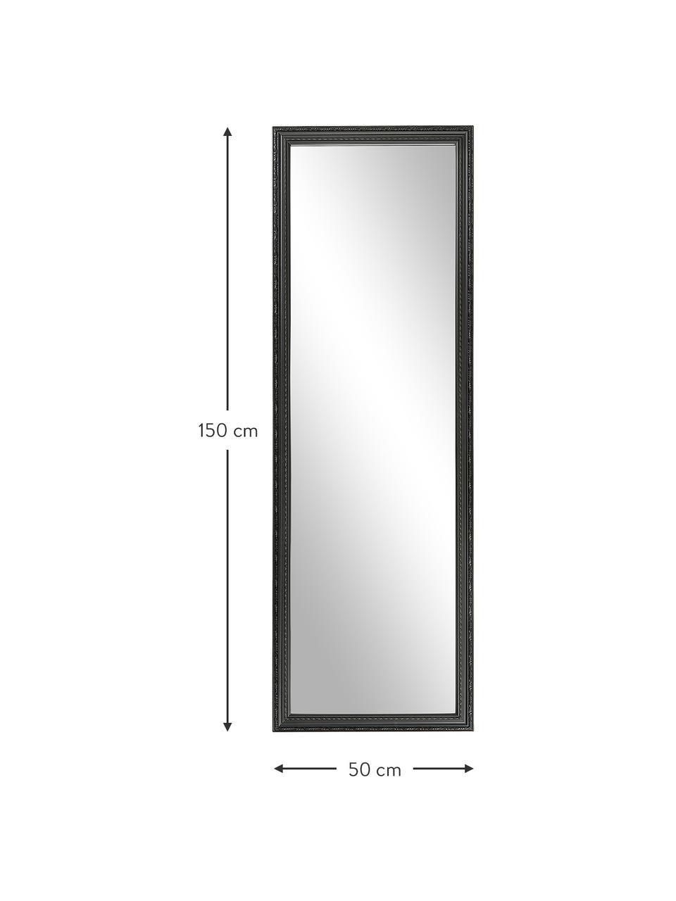 Barokové nástenné zrkadlo Muriel, Čierna, Š 50 x V 150 cm