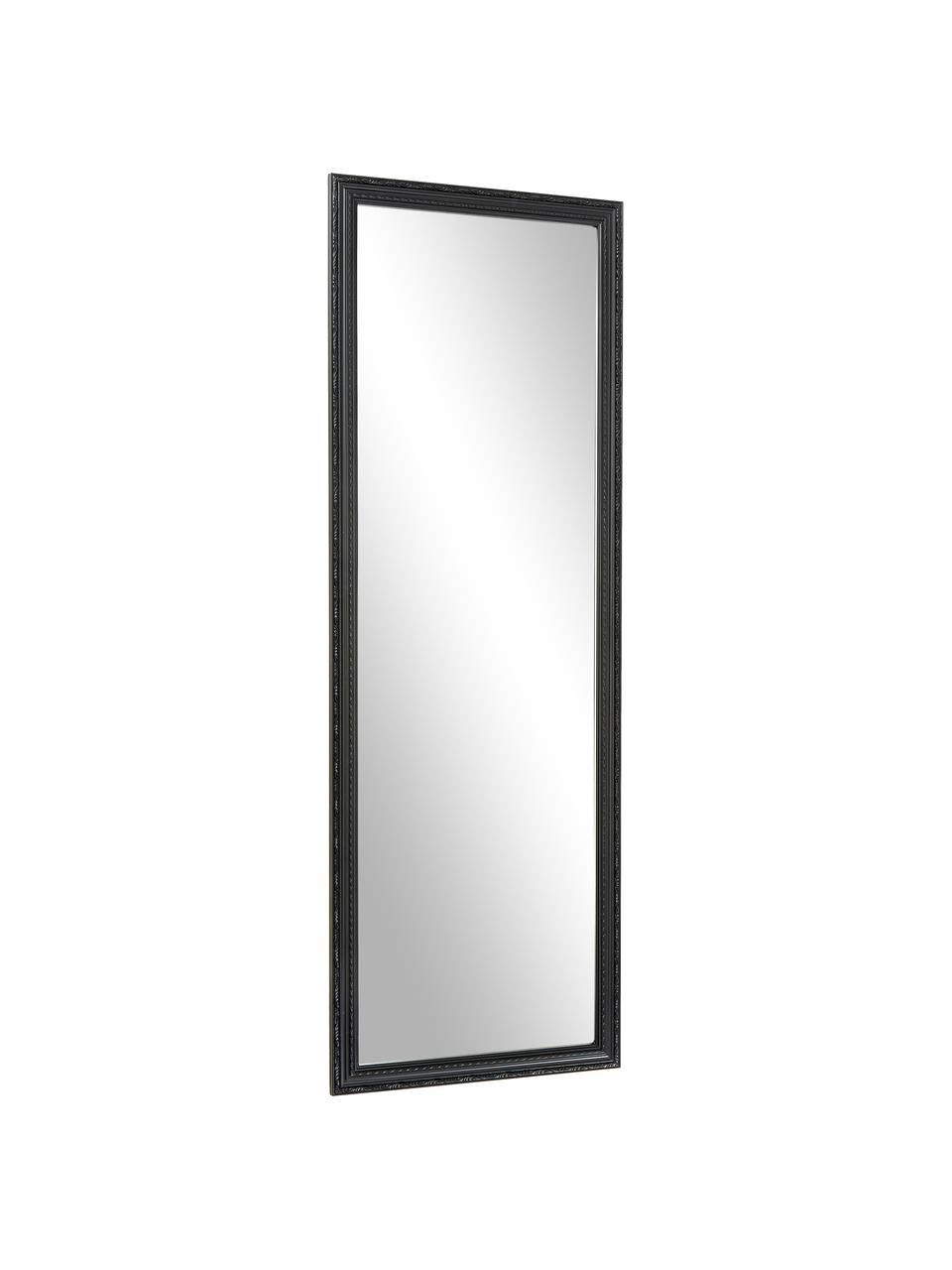 Lustro ścienne z drewnianą ramą Muriel, Czarny, S 50 x W 150 cm