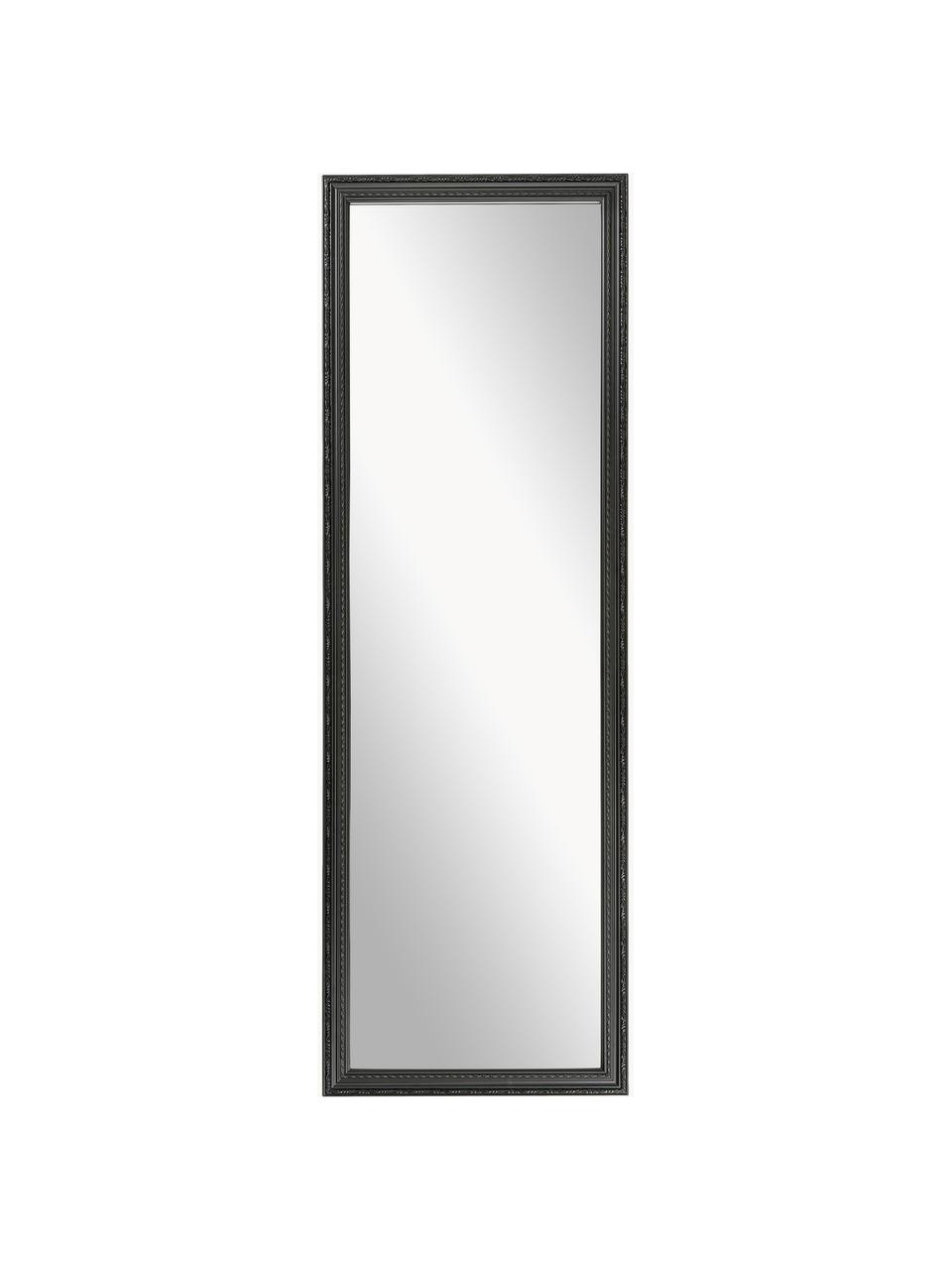 Barock-Wandspiegel Muriel, Rahmen: Massivholz, beschichtet, Rückseite: Mitteldichte Holzfaserpla, Spiegelfläche: Spiegelglas, Schwarz, B 50 x H 150 cm