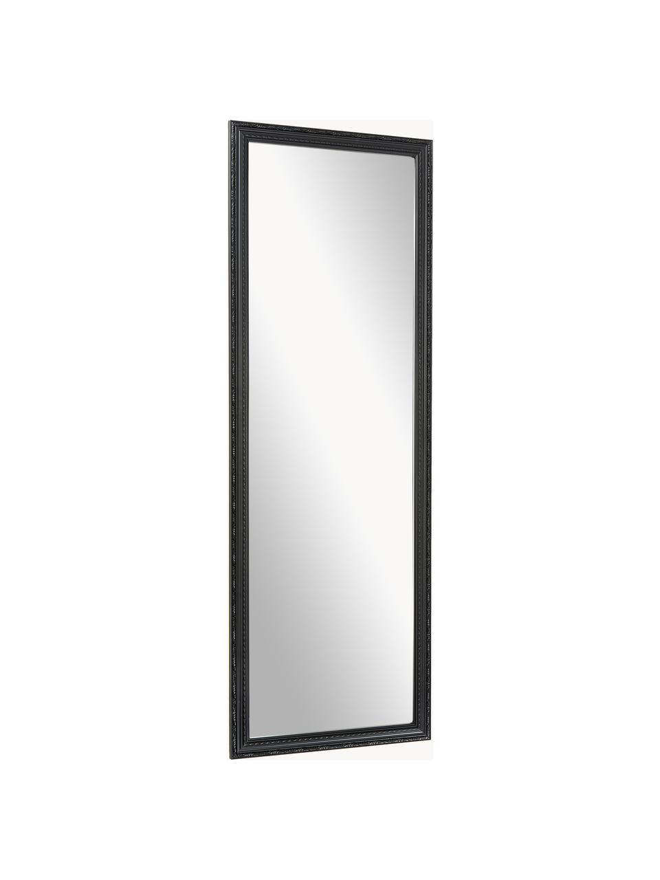 Barock-Wandspiegel Muriel, Rahmen: Massivholz, beschichtet, Rückseite: Mitteldichte Holzfaserpla, Spiegelfläche: Spiegelglas Dieses Produk, Schwarz, B 50 x H 150 cm
