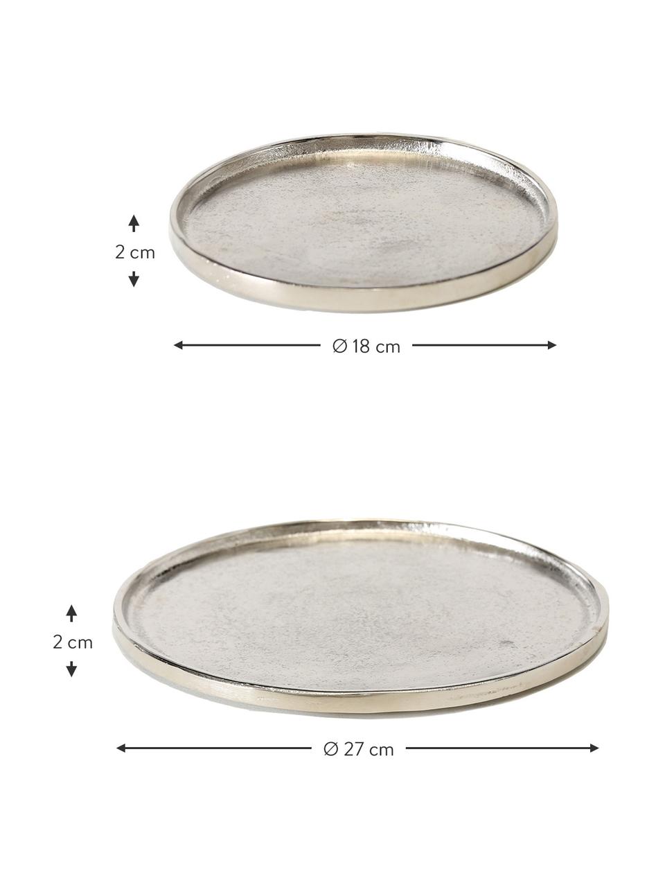 Súprava dekoračných podnosov Valomi, 2 diely, Hliník, Hliník, Súprava s rôznymi veľkosťami