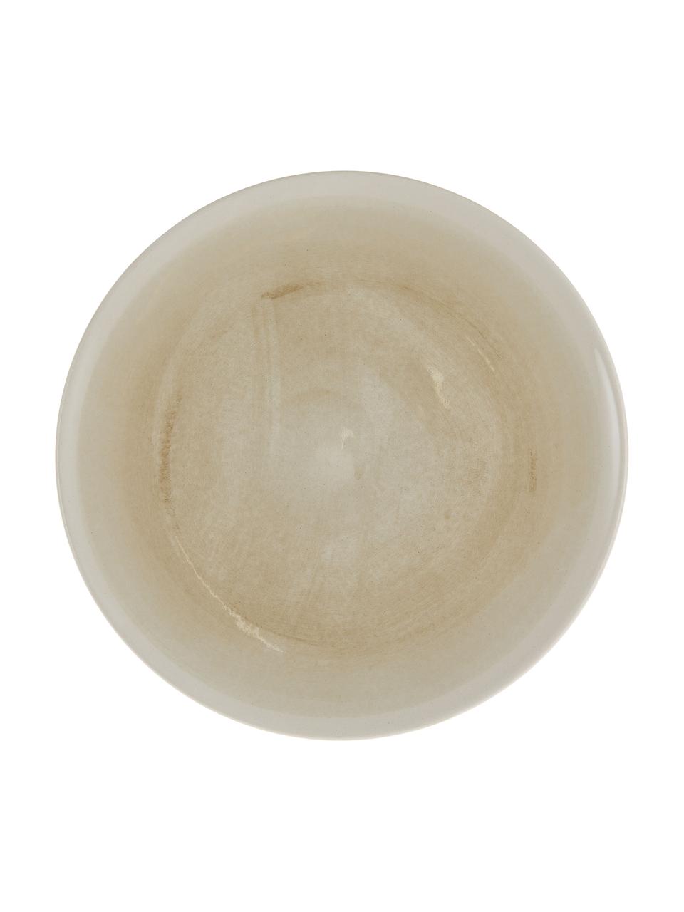 Handgemachte Speiseteller Pure mit Farbverlauf, 6 Stück, Keramik, Beige, Weiss, Ø 26 cm