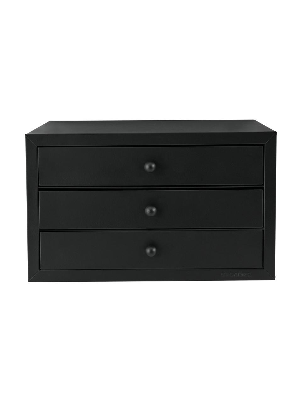 Organizador archivador metálico negro Astra, Metal pintado, Negro, An 34 x Al 21 cm