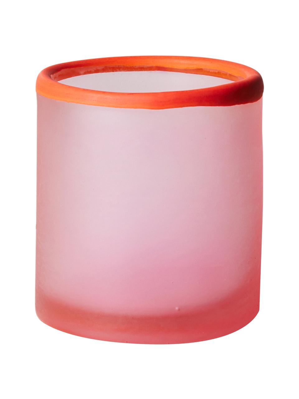 Portalumino Pastel, Vetro, Rosso, rosa, Ø 9 x Alt. 10 cm