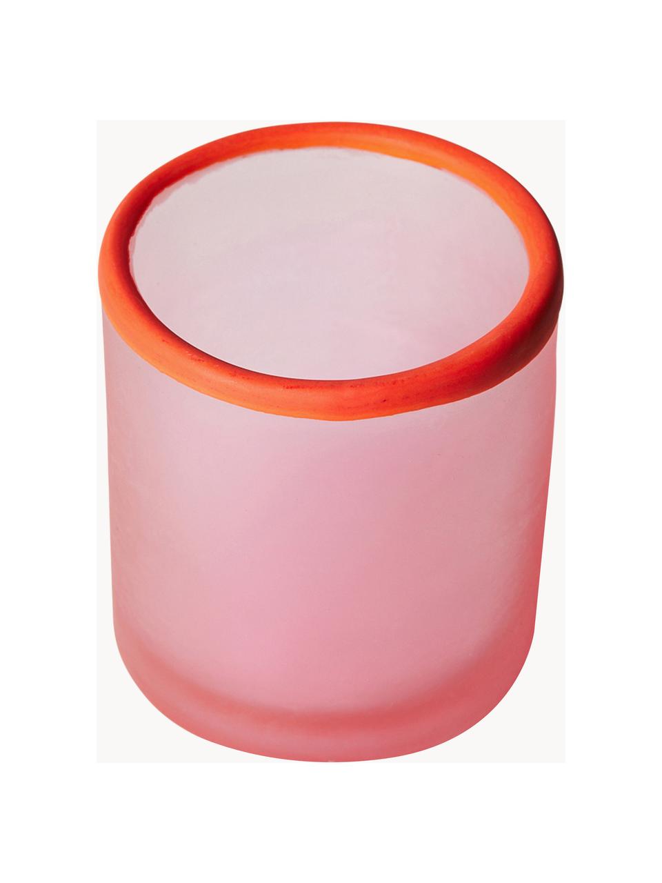 Waxinelichthouder Pastel, Glas, Rood, roze, Ø 9 x H 10 cm