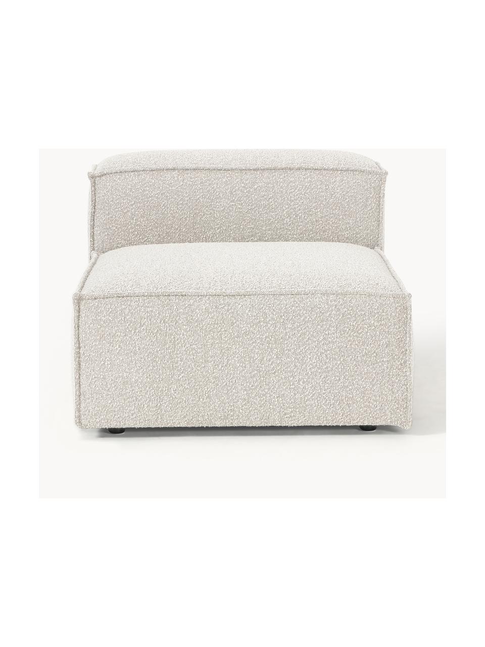 Módulo central en tejido bouclé sofá Lennon, Tapizado: tejido bouclé (100% polié, Estructura: madera contrachapada de p, Patas: plástico Este producto es, Bouclé Off White, An 89 x F 119 cm