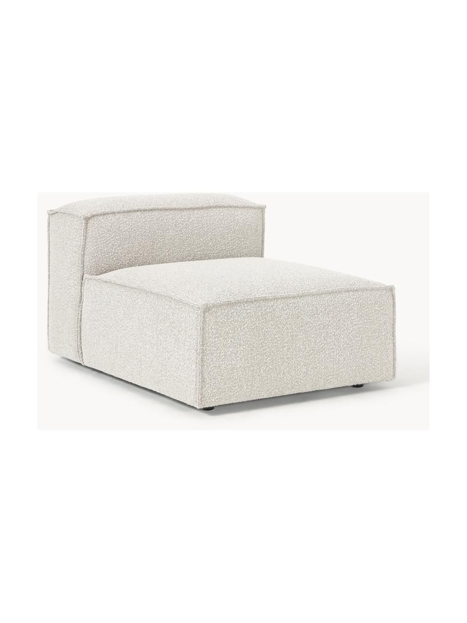 Módulo central en tejido bouclé sofá Lennon, Tapizado: tejido bouclé (100% polié, Estructura: madera contrachapada de p, Patas: plástico Este producto es, Bouclé Off White, An 89 x F 119 cm