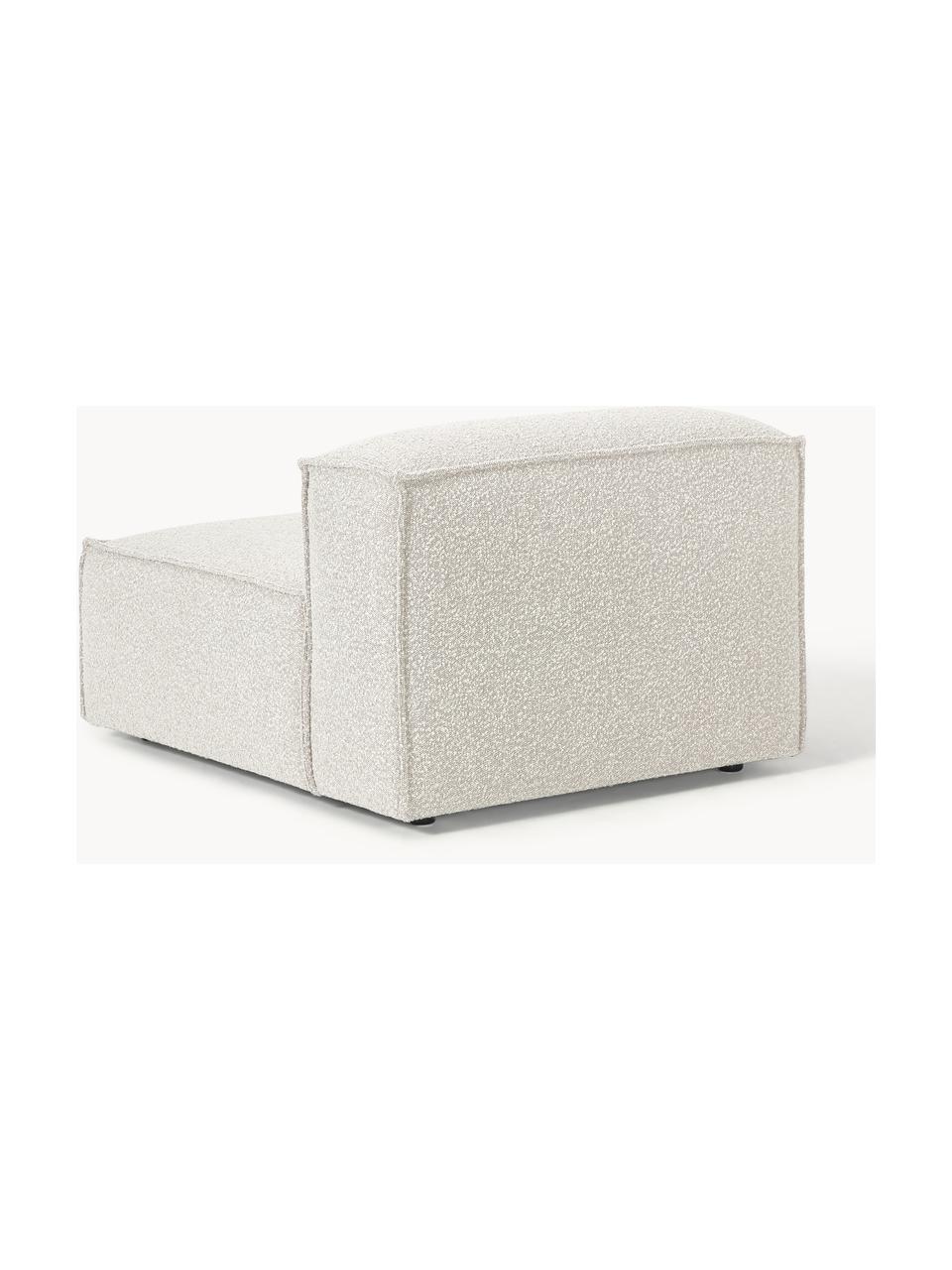 Mittelmodul Lennon aus Bouclé, Bezug: Bouclé (100 % Polyester) , Gestell: Massives Kiefernholz, Spe, Füße: Kunststoff Dieses Produkt, Bouclé Off White, B 89 x T 119 cm