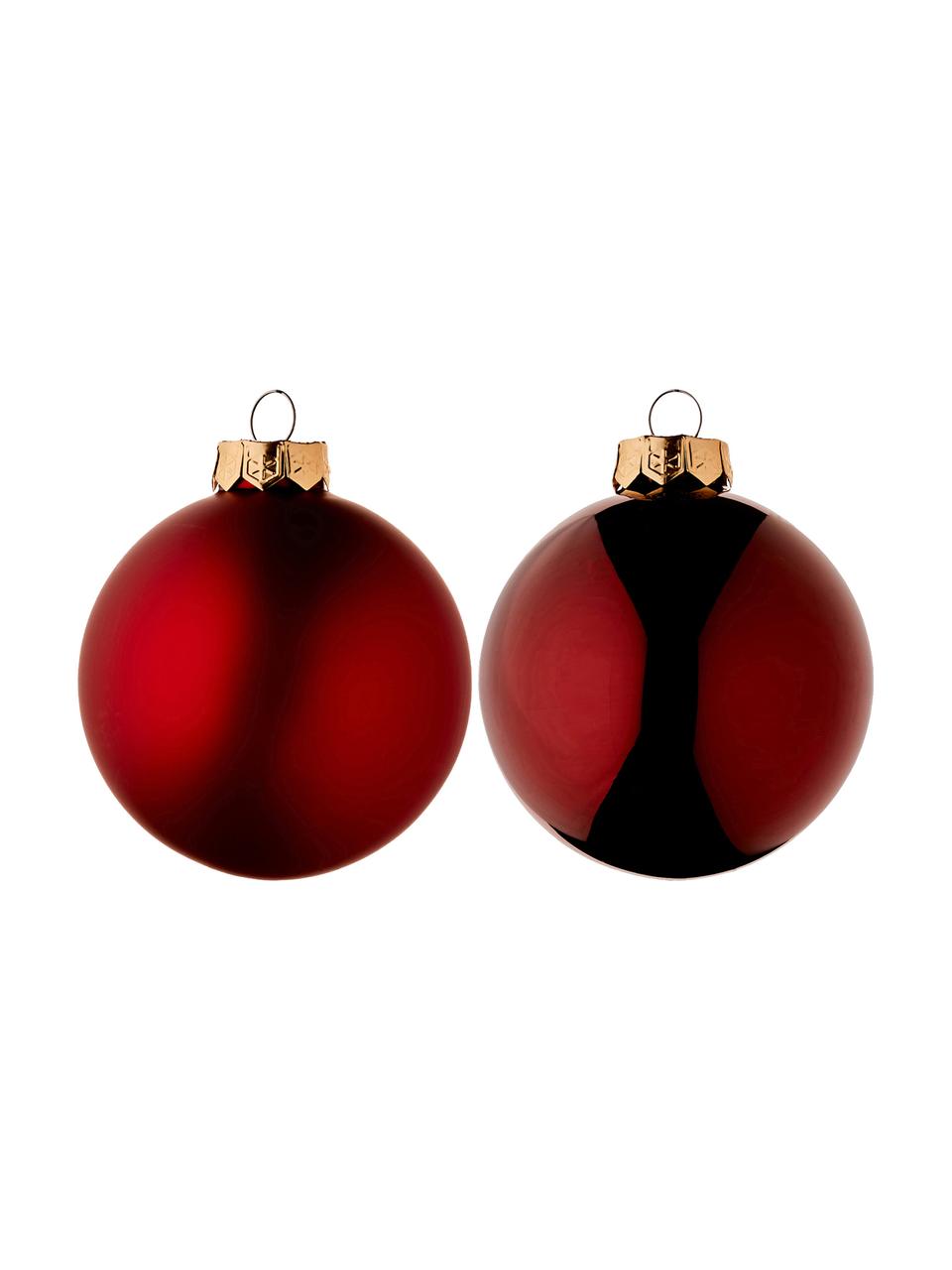 Set de bolas de Navidad Evergreen Ø 8 cm, 6 uds., Rojo, Ø 8 cm