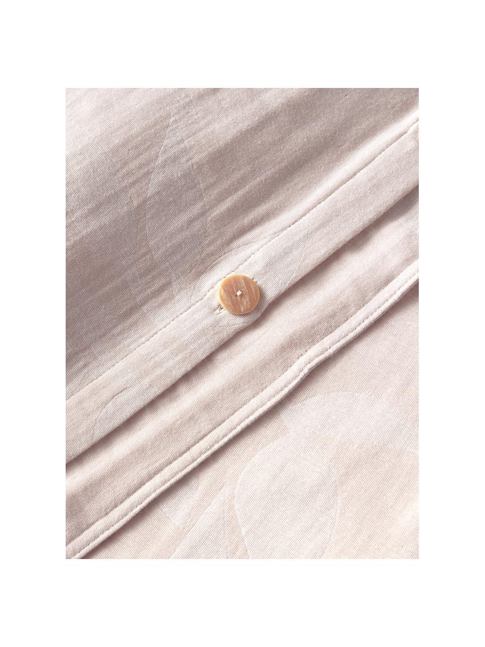 Musselin-Bettdeckenbezug Jasmina mit floralem Muster, Webart: Musselin Fadendichte 205 , Hellrosa, B 200 x L 200 cm