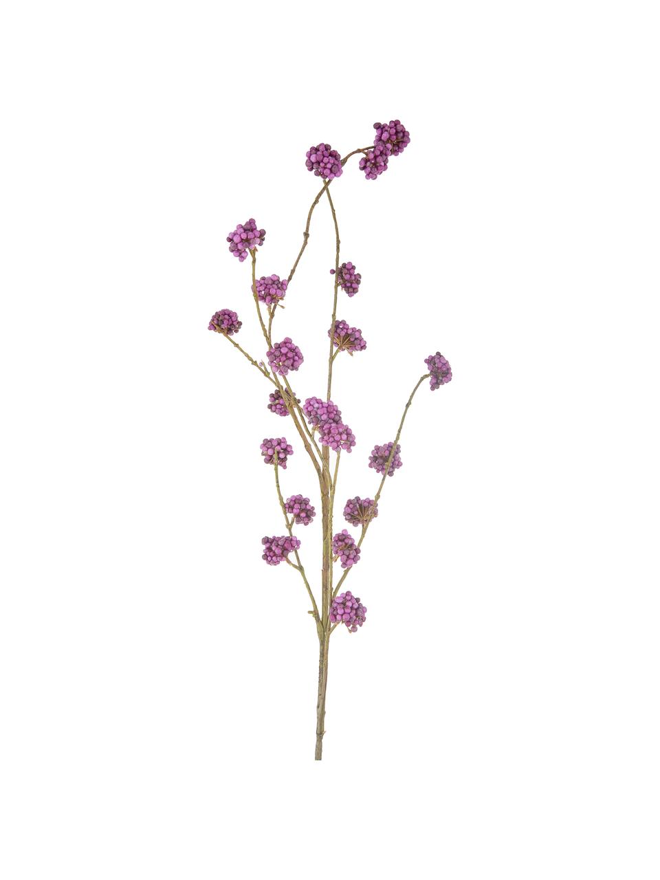 Kunstbloem Callicarpa Cecilia, Kunststof, Violet, groen, 15 x 94 cm