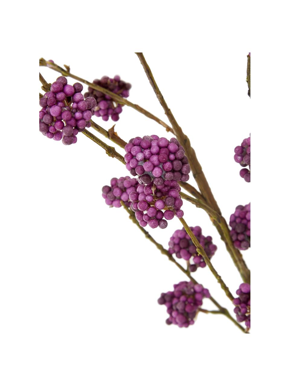 Flor artificial callicarpa Cecilia, Plástico, metal, espuma, Violeta, verde, An 15 x L 94 cm