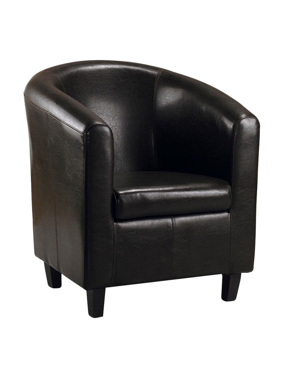 Sillón de polipiel Nero, Tapizado: poliuretano, Negro, An 70 x Al 80 cm