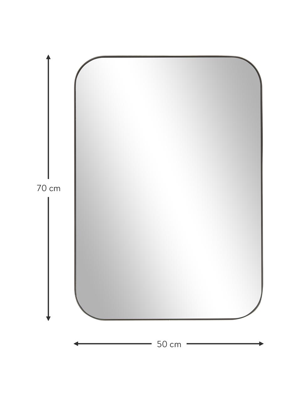 Espejo de pared Lily, Espejo: cristal, Parte trasera: tablero de fibras de dens, Negro, An 50 x Al 70 cm