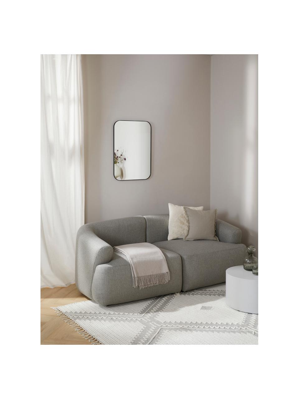 Lustro ścienne z metalową ramą Lily, Czarny, S 50 x W 70 cm