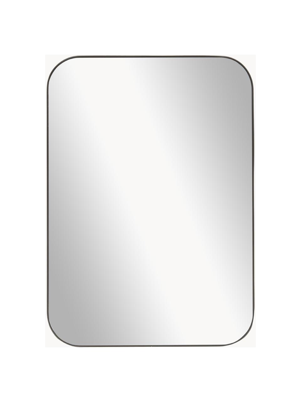 Nástěnné zrcadlo s kovovým rámem Lily, Černá, Š 50 cm, V 70 cm