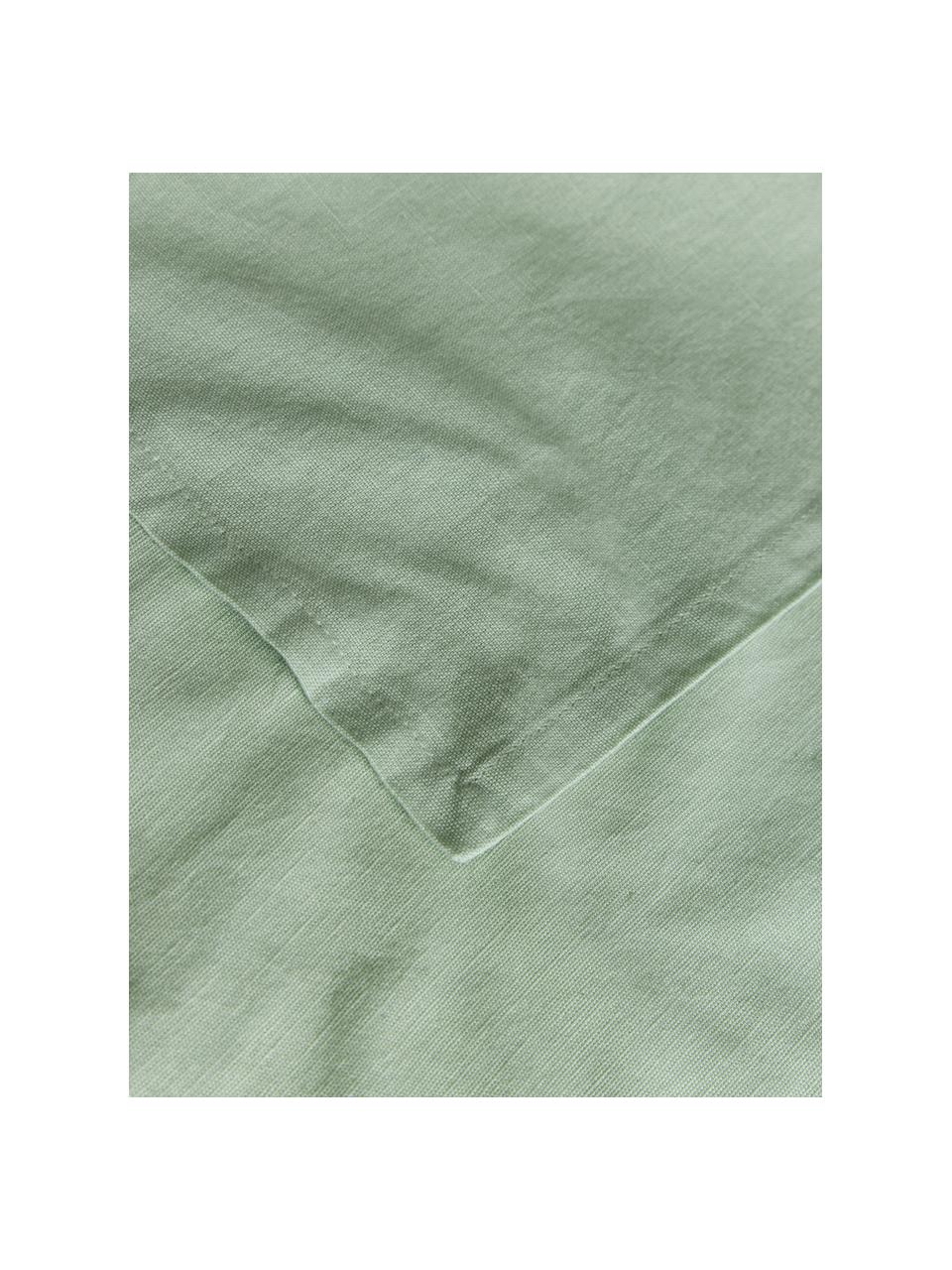 Tovagliolo in cotone verde chiaro Bimba 4 pz, 85% cotone, 15% lino, Verde chiaro, Larg. 40 x Lung. 40 cm