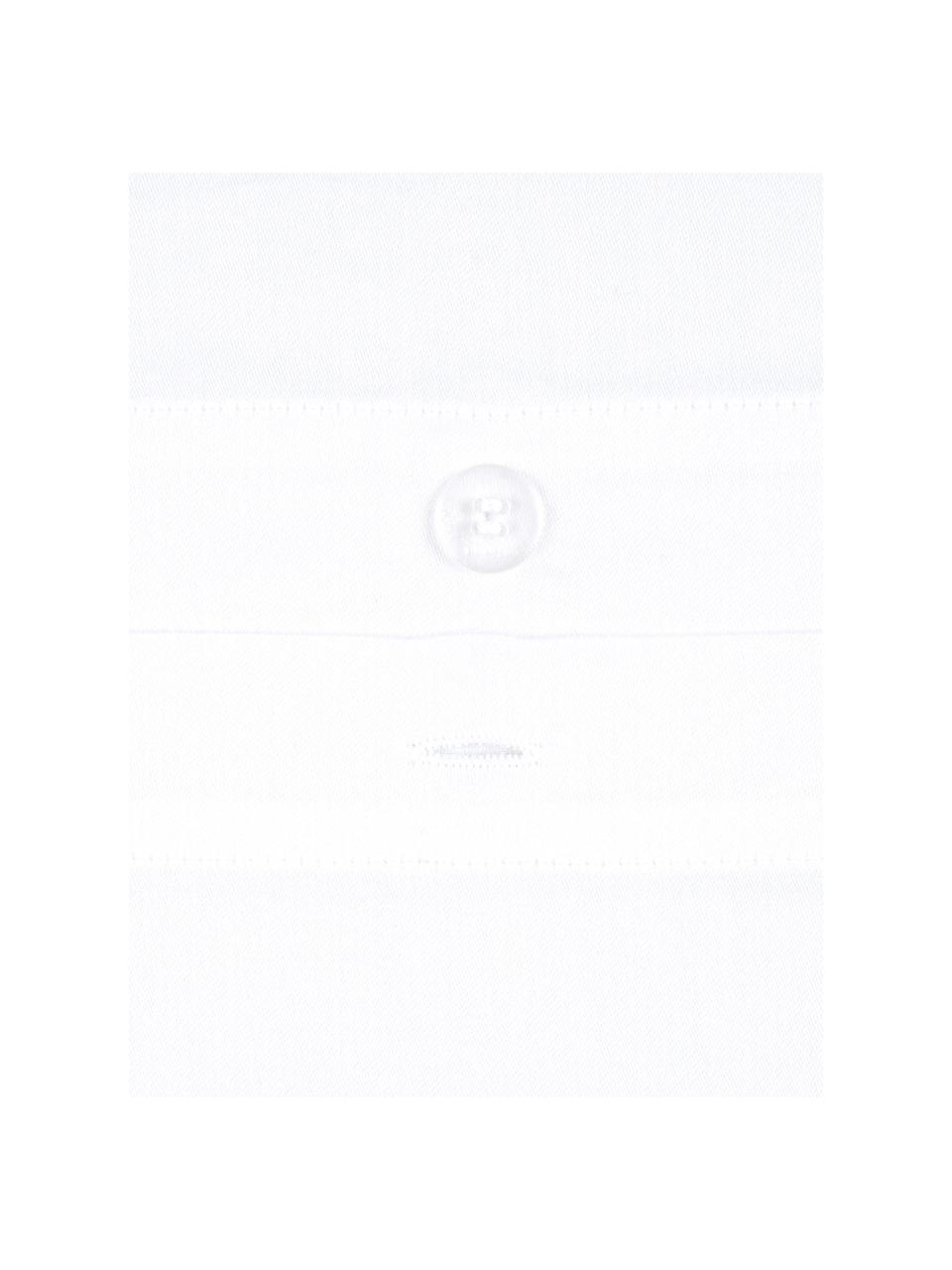 Taie d'oreiller 50x70 satin de coton Comfort, 2 pièces, Blanc, larg. 50 x long. 70 cm