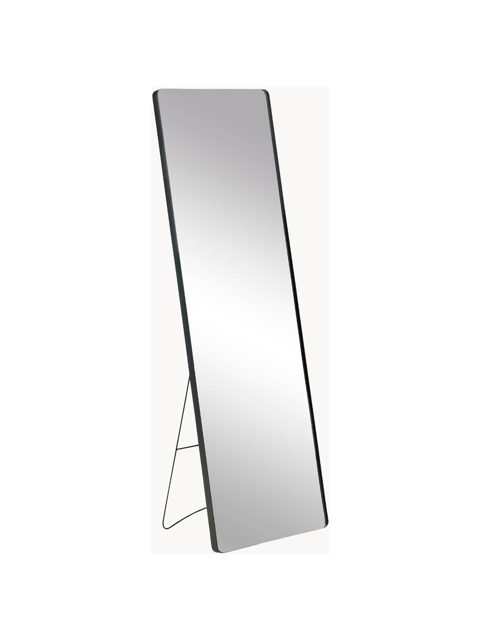 Eckiger Standspiegel Verdal, Rahmen: Metall, beschichtet, Spiegelfläche: Spiegelglas, Schwarz, B 45 x H 140 cm