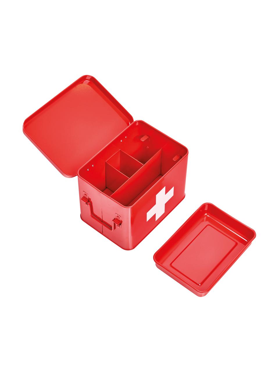 Scatola custodia Medizina, Metallo rivestito, Rosso, Larg. 23 x Alt. 16 cm