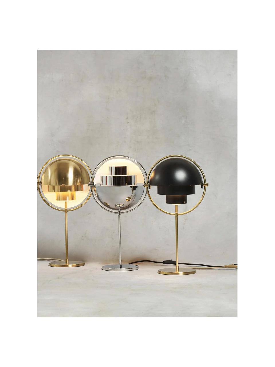 Lampa stołowa Multi-Lite, Aluminium powlekane, Czarny matowy, odcienie złotego matowy, Ø 24 x W 50 cm