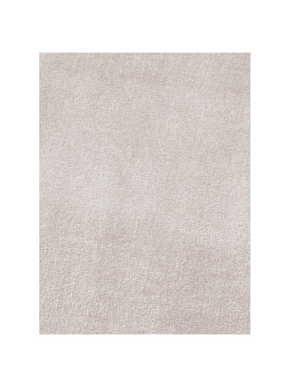 Fransen-Hocker Adriana, Bezug: Baumwollsamt, Fransen: Viskose, Unterseite: Baumwolle, Samt Greige, Ø 40 x H 40 cm