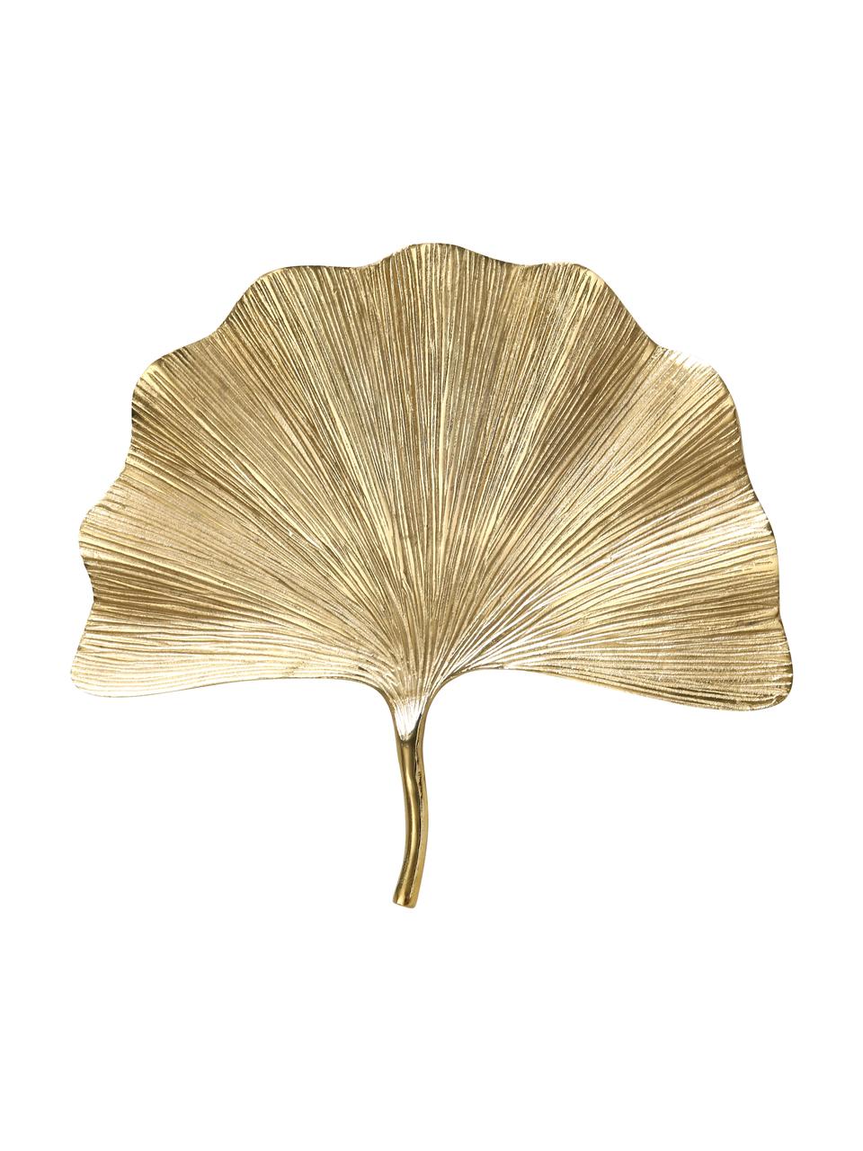 Déco murale aluminium Ginkgo, 2 élém., Couleur laitonnée