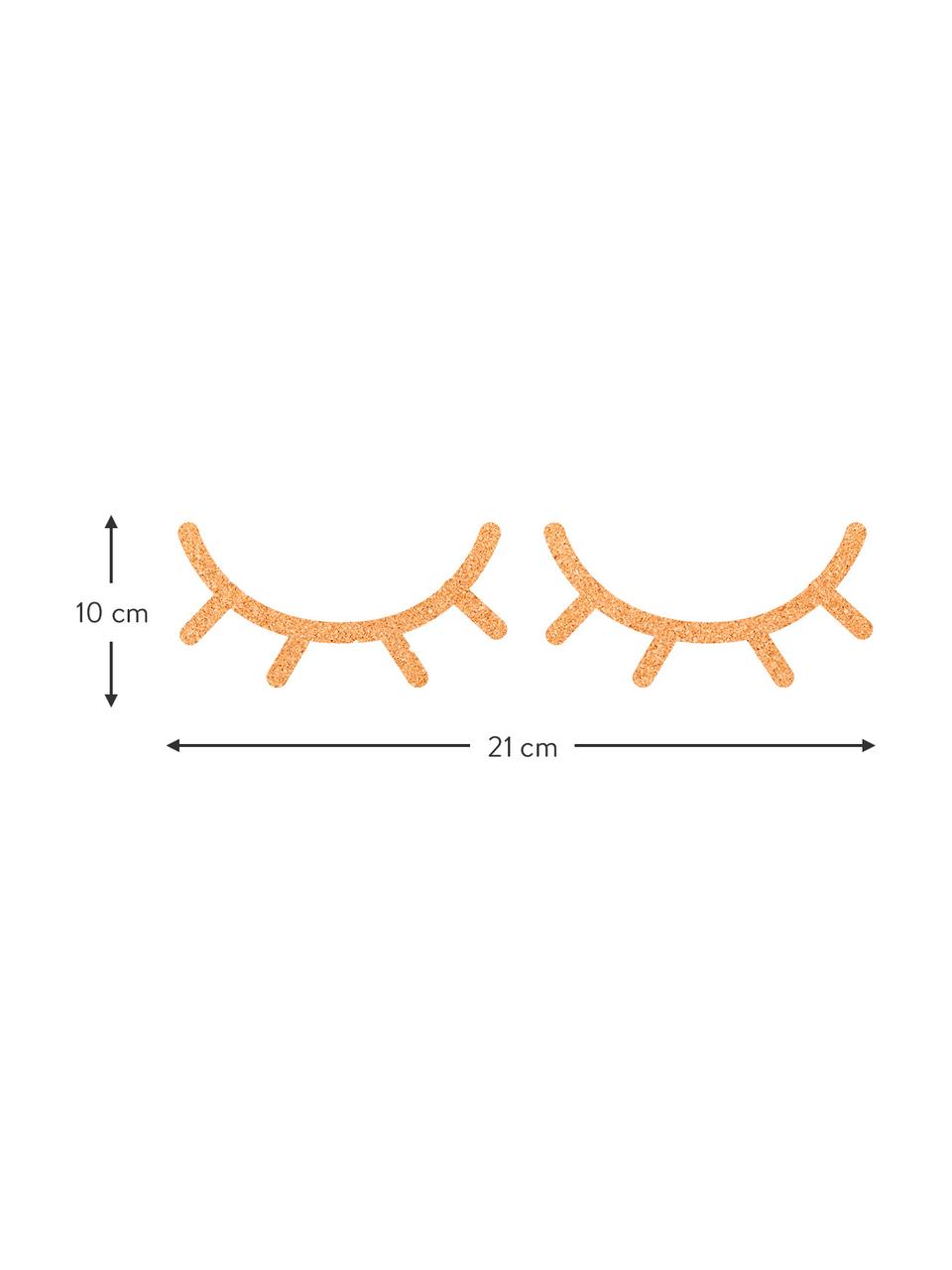 Dekoracja ścienna Eyelash, 2 elem., Płyta piankowa (Forex), Brązowy, S 21 x W 10 cm