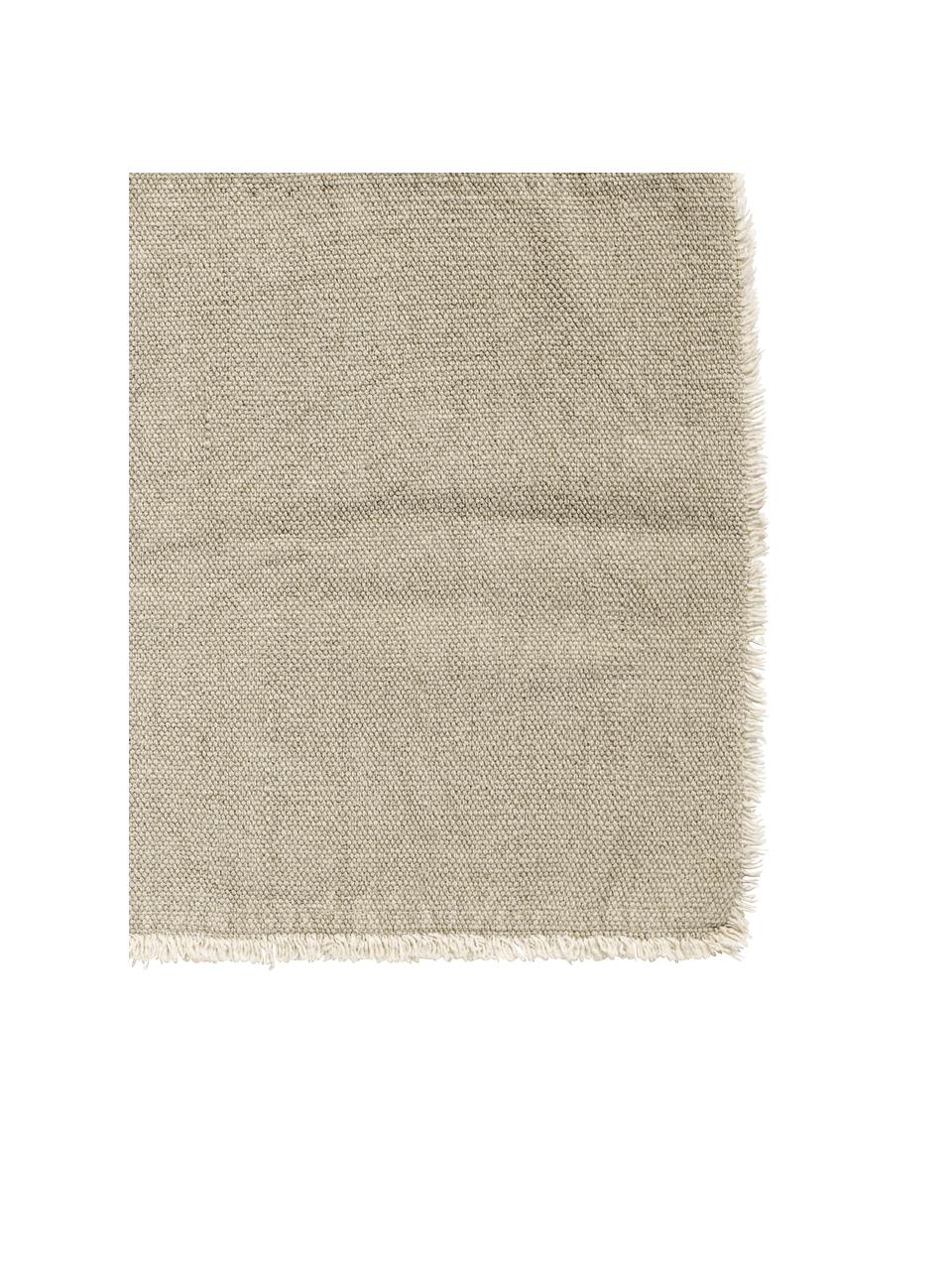 Podkładka z bawełny Edge, 6 szt., Mieszanka bawełny, efekt sprania, Beżowy, S 35 x D 48 cm