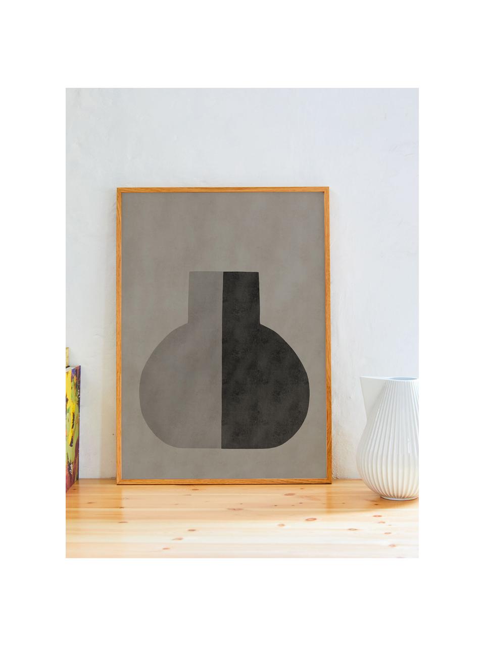 Poster Missing Flowers, 210 g de papier mat de la marque Hahnemühle, impression numérique avec 10 couleurs résistantes aux UV, Tons gris, noir, larg. 30 x haut. 40 cm