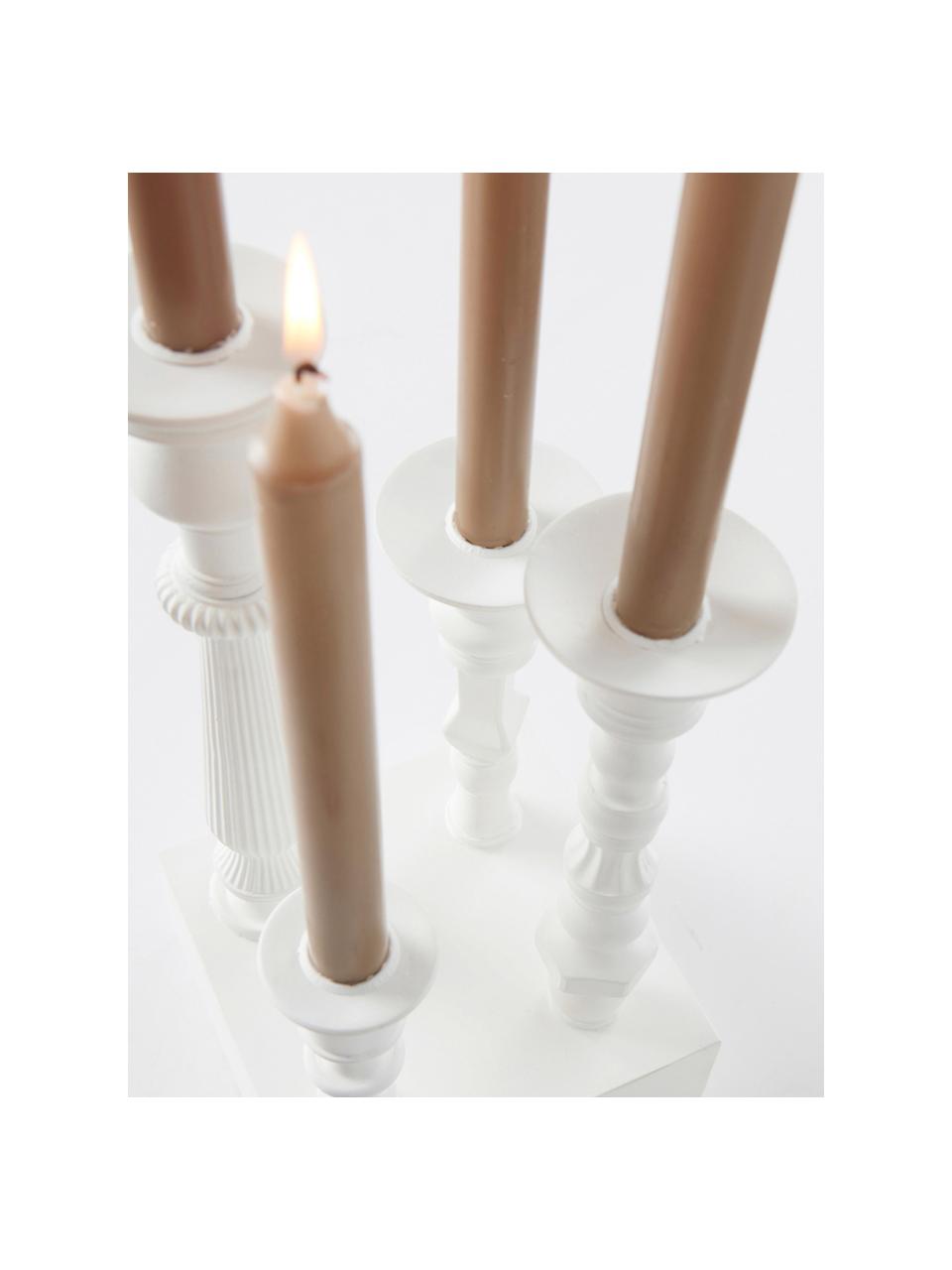 Kerzenhalter Cluster, Kunststoff, Weiß, 17 x 36 cm