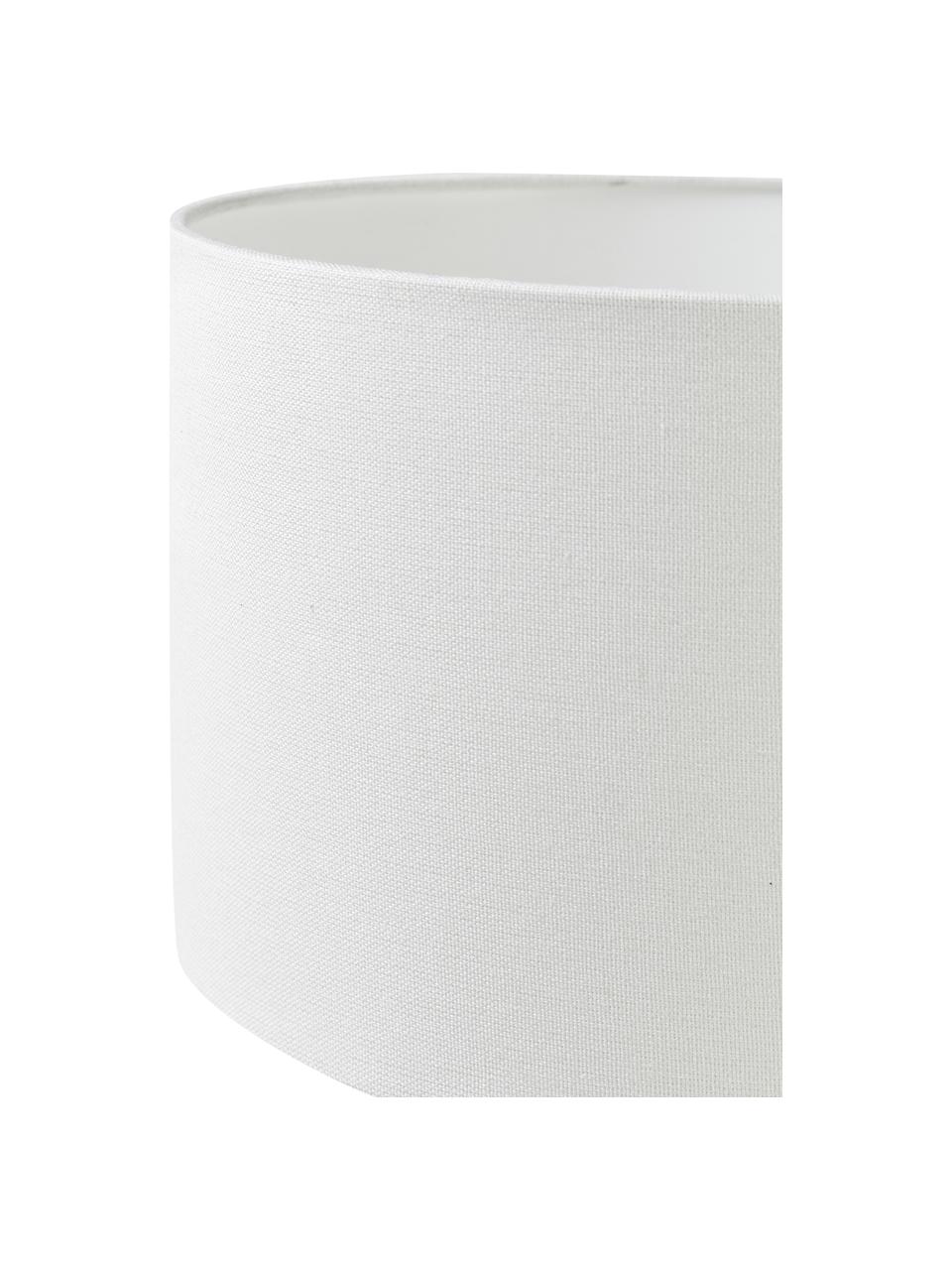 Lampada da tavolo con base in vetro Zoya, Paralume: tessuto (100% poliestere), Base della lampada: vetro, Bianco, verde, Ø 30 x Alt. 51 cm