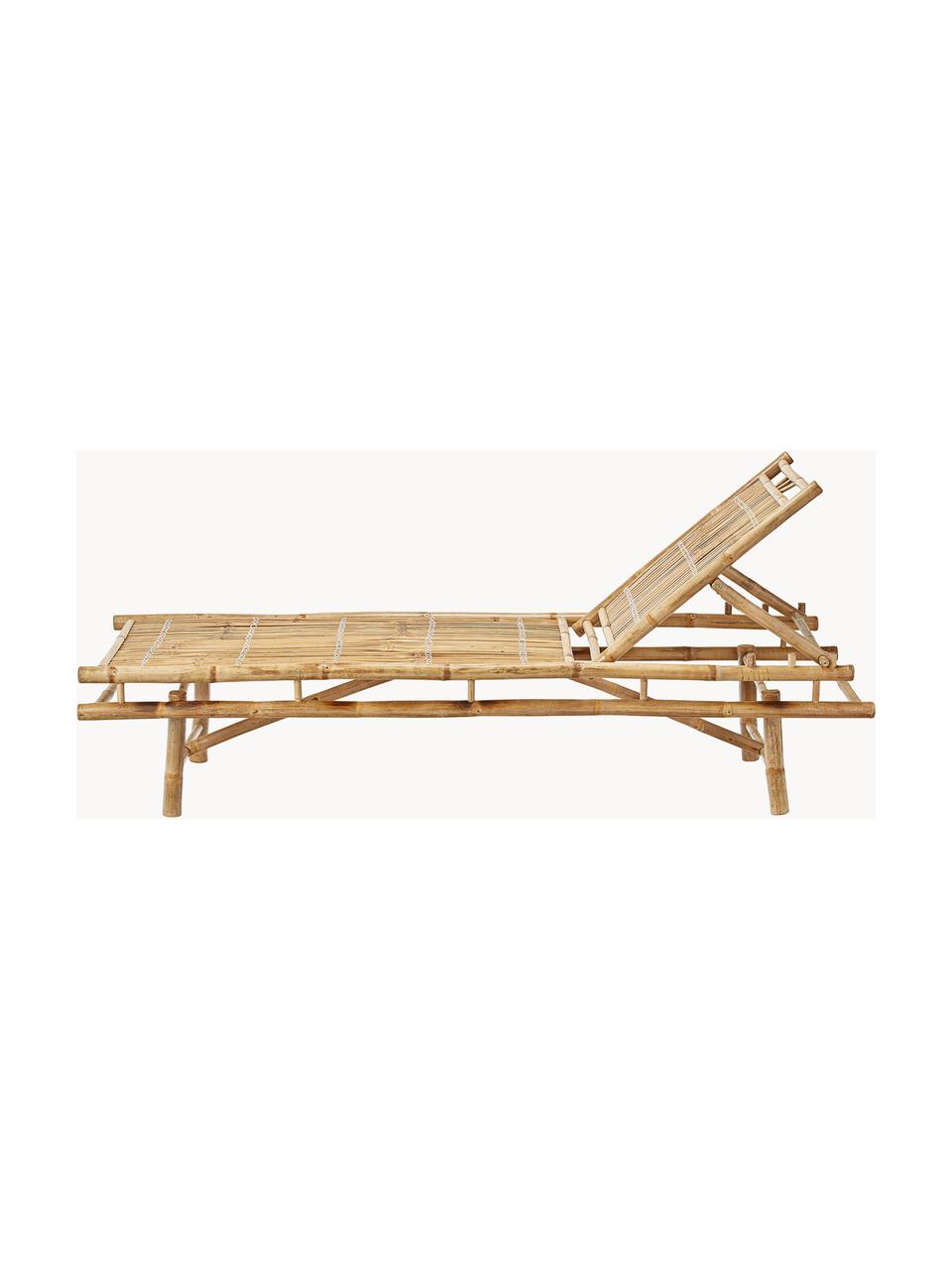 Leżak ogrodowy z drewna bambusowego Mandisa, Drewno bambusowe naturalne, Beżowy, S 200 x W 30 cm