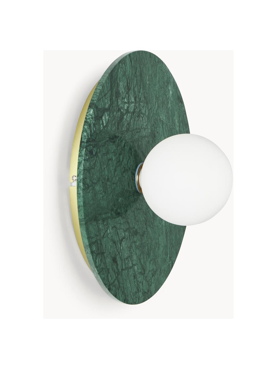 Nástenné a stropné svietidlo z mramoru Cehlani, Zelená, mramorovaná, Ø 28 x V 16 cm