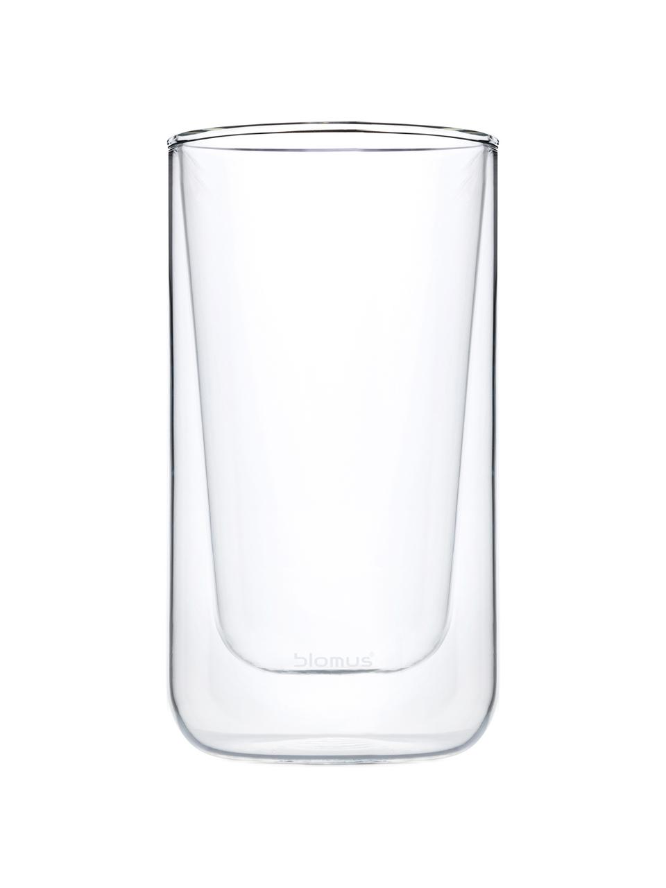 Tazas termo de vidrio de doble pared Nero, 2 uds., Vidrio, Transparente, Ø 8 x Al 14 cm, 320 ml