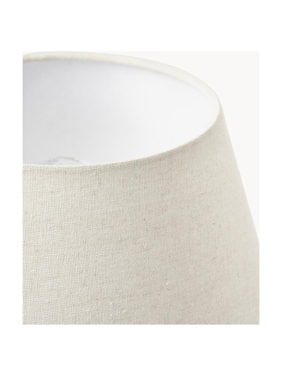 Lámpara de mesa pequeña Cornelia, Pantalla: poliéster, Cable: plástico, Blanco transparente, Ø 28 x Al 38 cm
