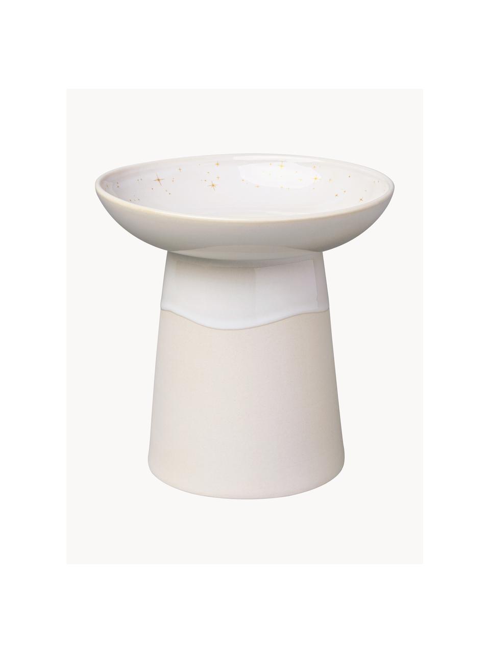 Vase Winter Glow, Premium Porzellan, Hellbeige, Weiss, Ø 15 x H 15 cm
