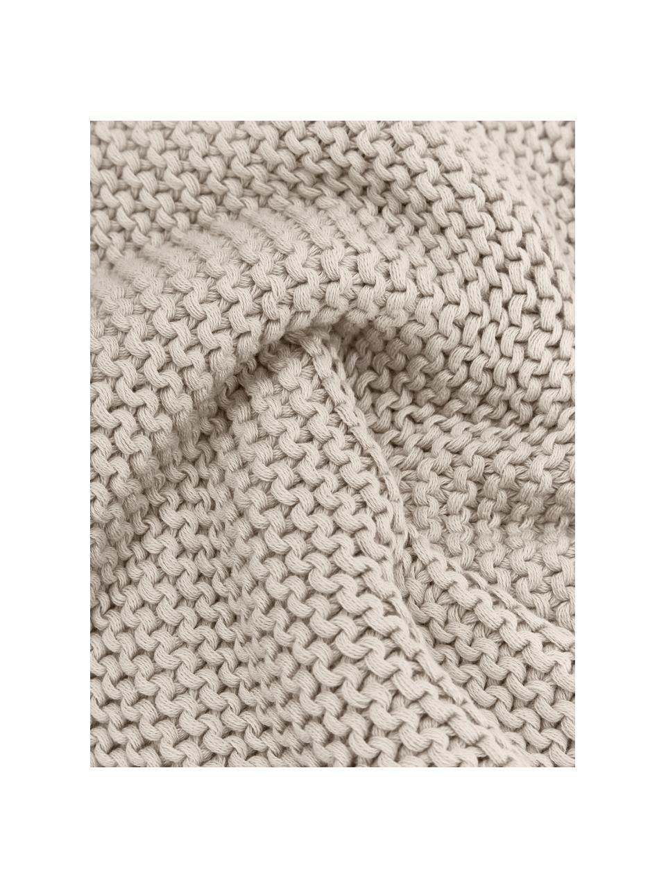Manta de punto Adalyn, 100% algodón ecológico con certificado GOTS, Beige, An 150 x L 200 cm