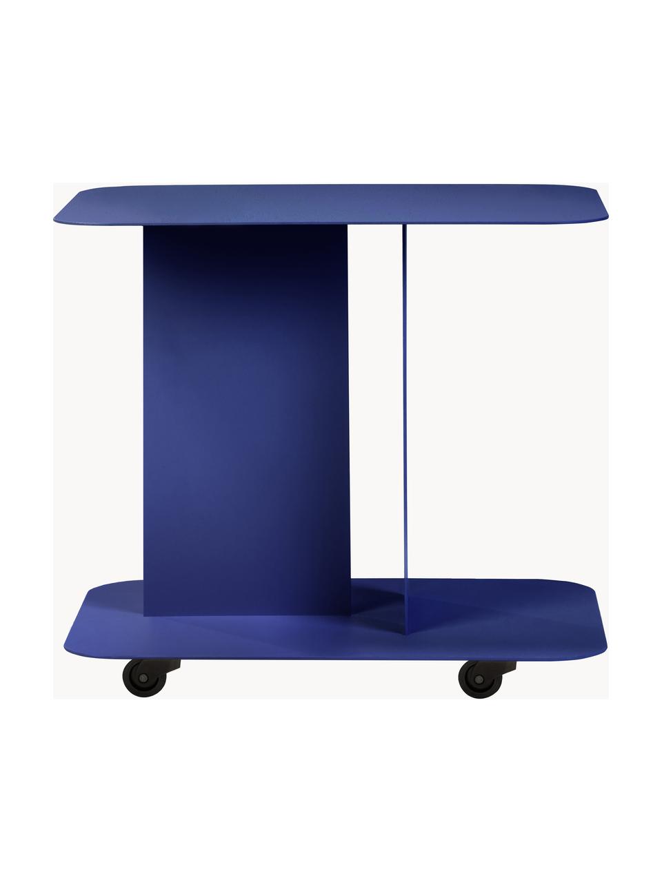 Bar cart HO van metaal, Gepoedercoat staal, Koningsblauw, B 54 x H 60 cm