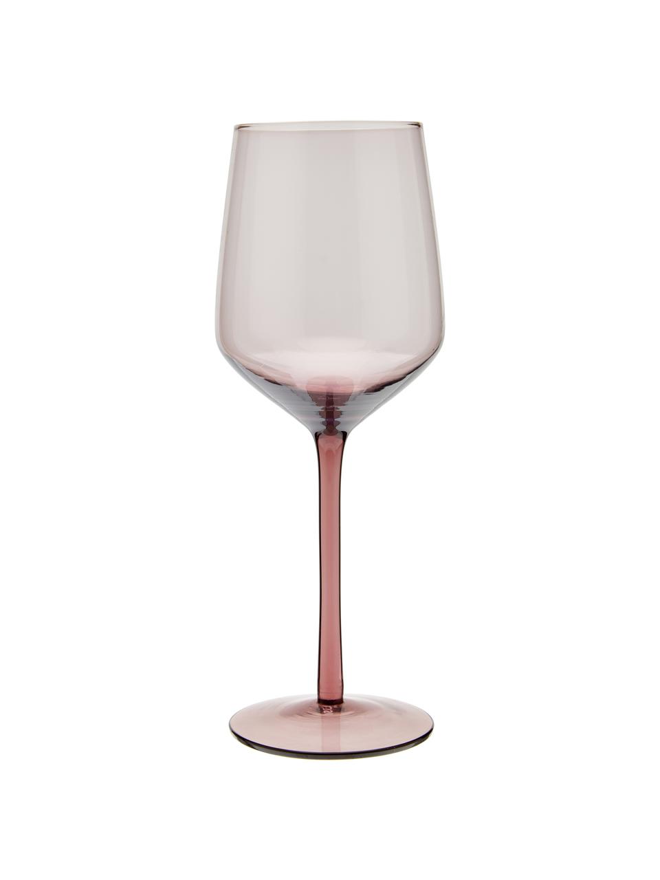 Verres à vin soufflés bouche Diseguale, 6 élém., Verre, soufflé bouche, Tons jaunes, tons bruns, Ø 7 x haut. 24 cm, 250 ml
