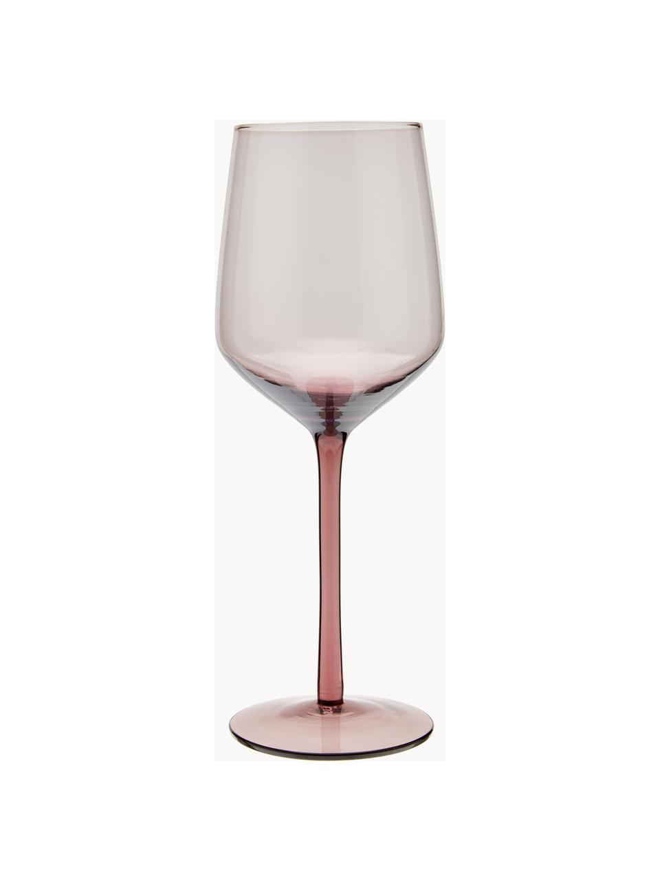 Sada ručně foukaných sklenic na víno v různých barvách a tvarech Diseguale, 6 dílů, Foukané sklo, Více barev, transparentní, Ø 7 cm, V 24 cm, 250 ml