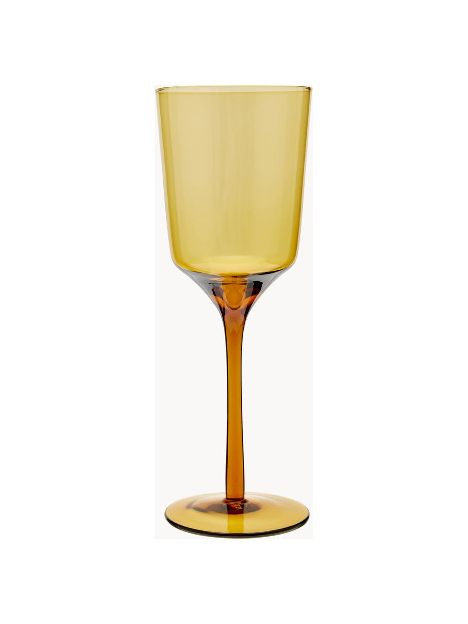 Mondgeblazen wijnglazen Diseguale in verschillende kleuren en vormen, set van 6, Mondgeblazen glas, Meerkleurig, transparant, Ø 7 x H 24 cm, 250 ml