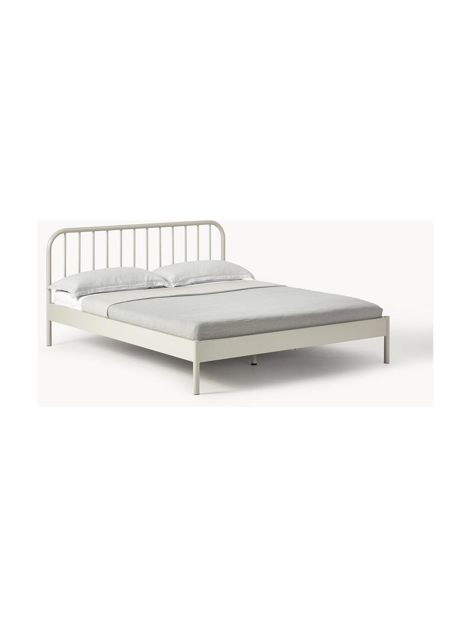 Metallbett Sanna, Metall, pulverbeschichtet, Hellbeige, B 140 x L 200 cm