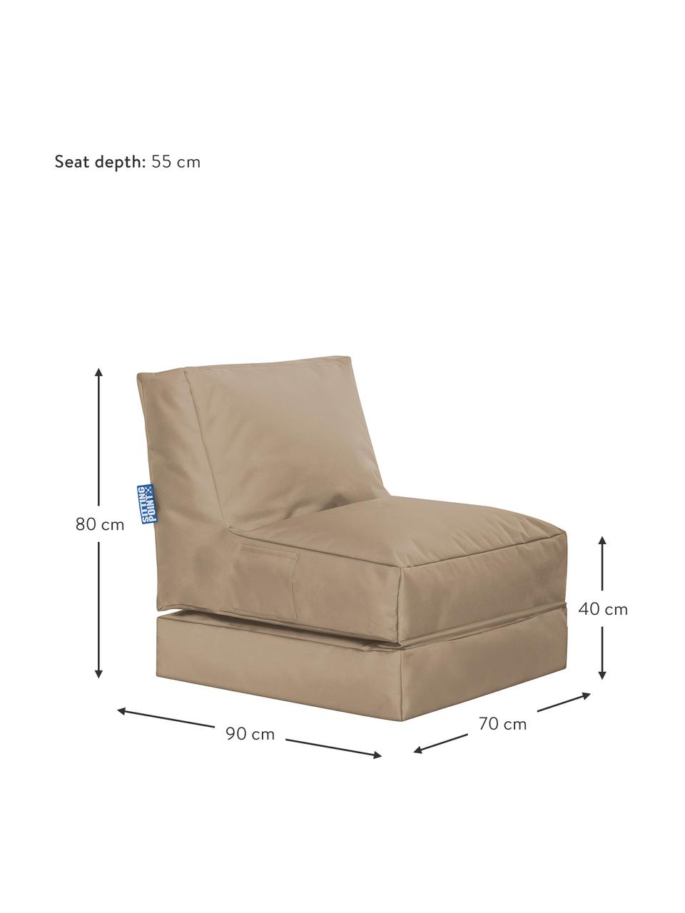 Skladacie záhradné kreslo Pop Up, Béžová, Š 70 x H 90 cm