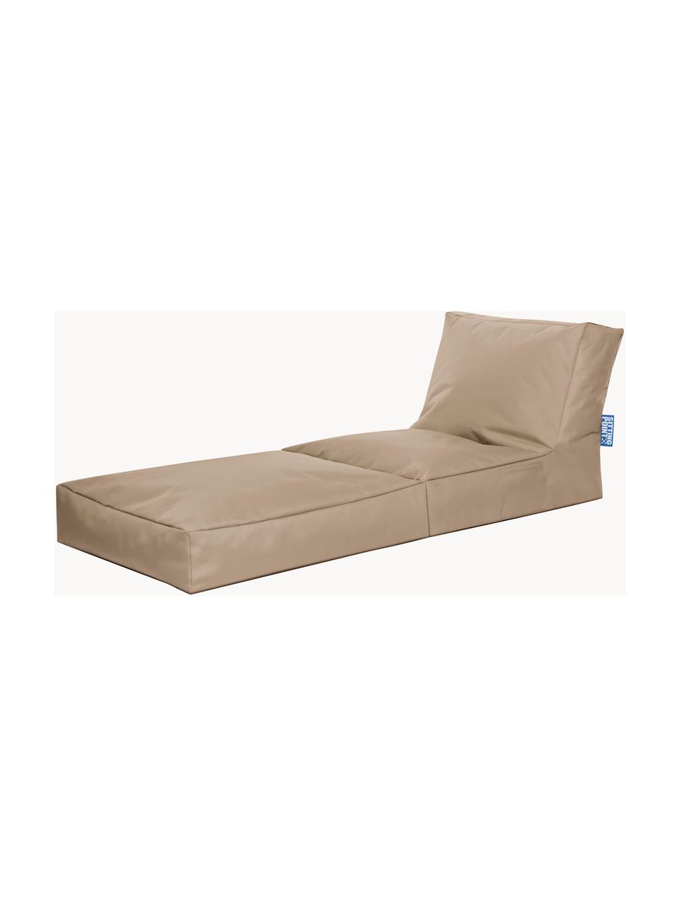 Outdoor loungefauteuil Pop Up met ligfunctie, Geweven stof beige, B 70 x D 90 cm